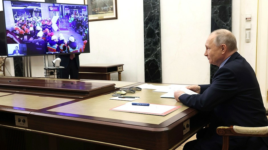 Владимир Путин принял участие в открытии линии Большой кольцевой метрополитена Москвы
